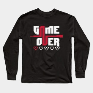 game over (fondo negro) Long Sleeve T-Shirt